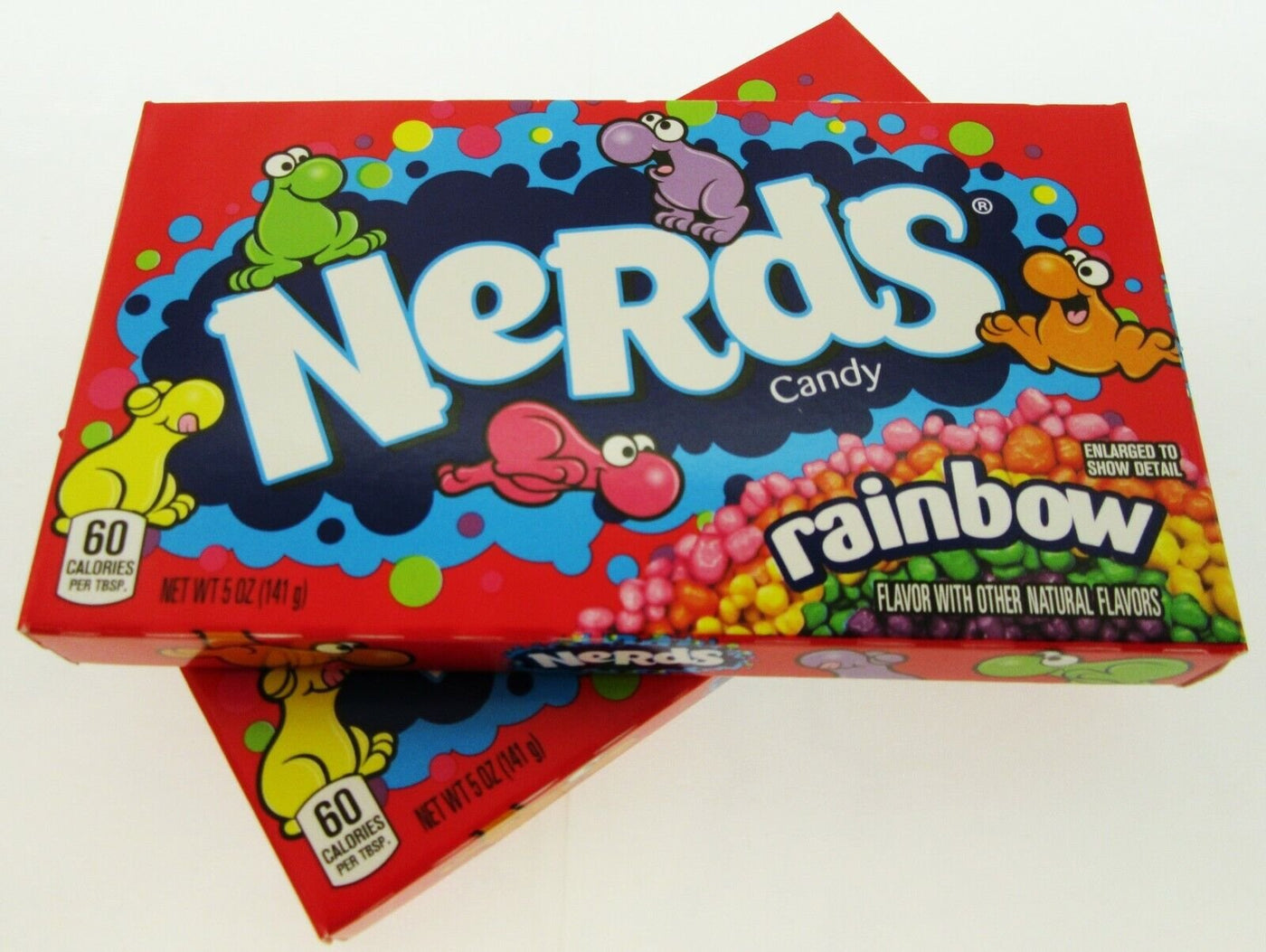 2 Pack - Rainbow Nerds 5oz (141.7g) box tiny tangy crunchy candy