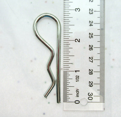 Hitch Pin Clip ~ 5/32 inch Diameter X 2 15/16" length ~ Zinc Plated Spring Steel
