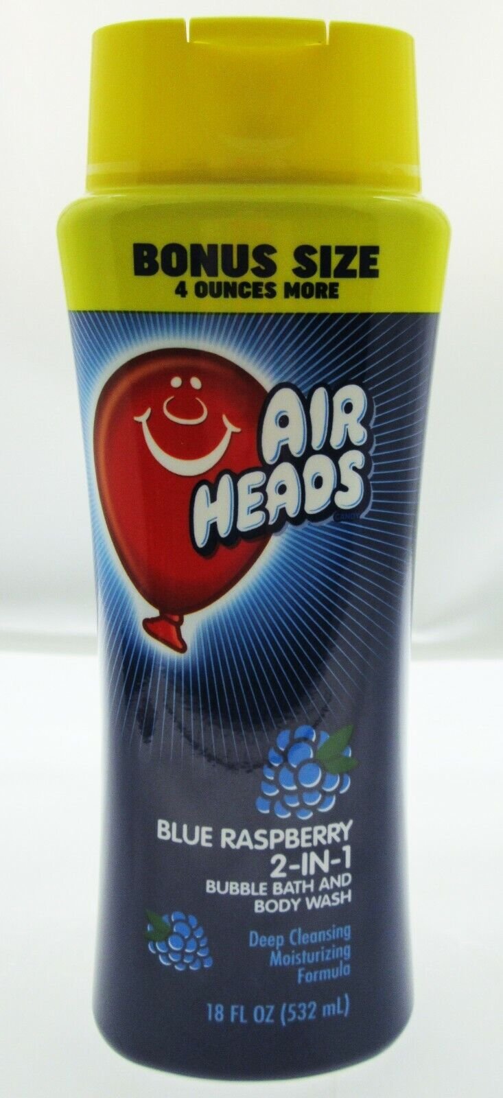 Airheads Blue Raspberry 2-in-1 Bubble Bath & Moisturizing Body Wash 18 fl oz