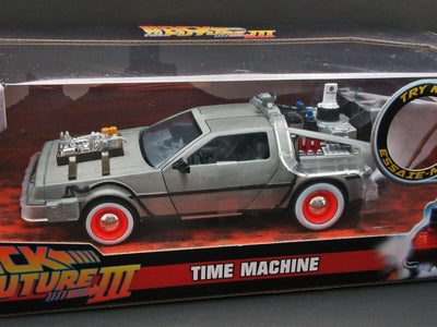 Back to the Future 3 ~ DeLorean Time Machine ~ Metals Die Cast Car ~ 1:24