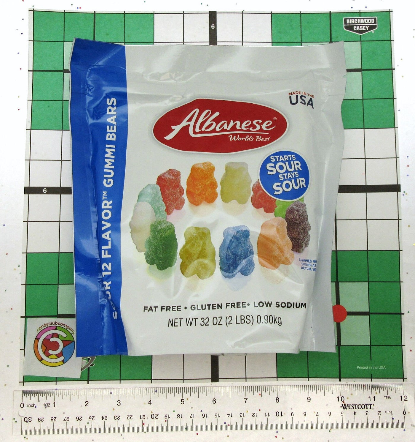 Albanese Gummi Bears fruit chewy candy gummy ~ Starts Sour Stays Sour ~ 32oz Bag