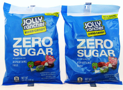 Jolly Rancher ~ ZERO SUGAR FREE  ~ Hard Candy ~ 3.6 oz Bags ~ Lot of 2 sweets