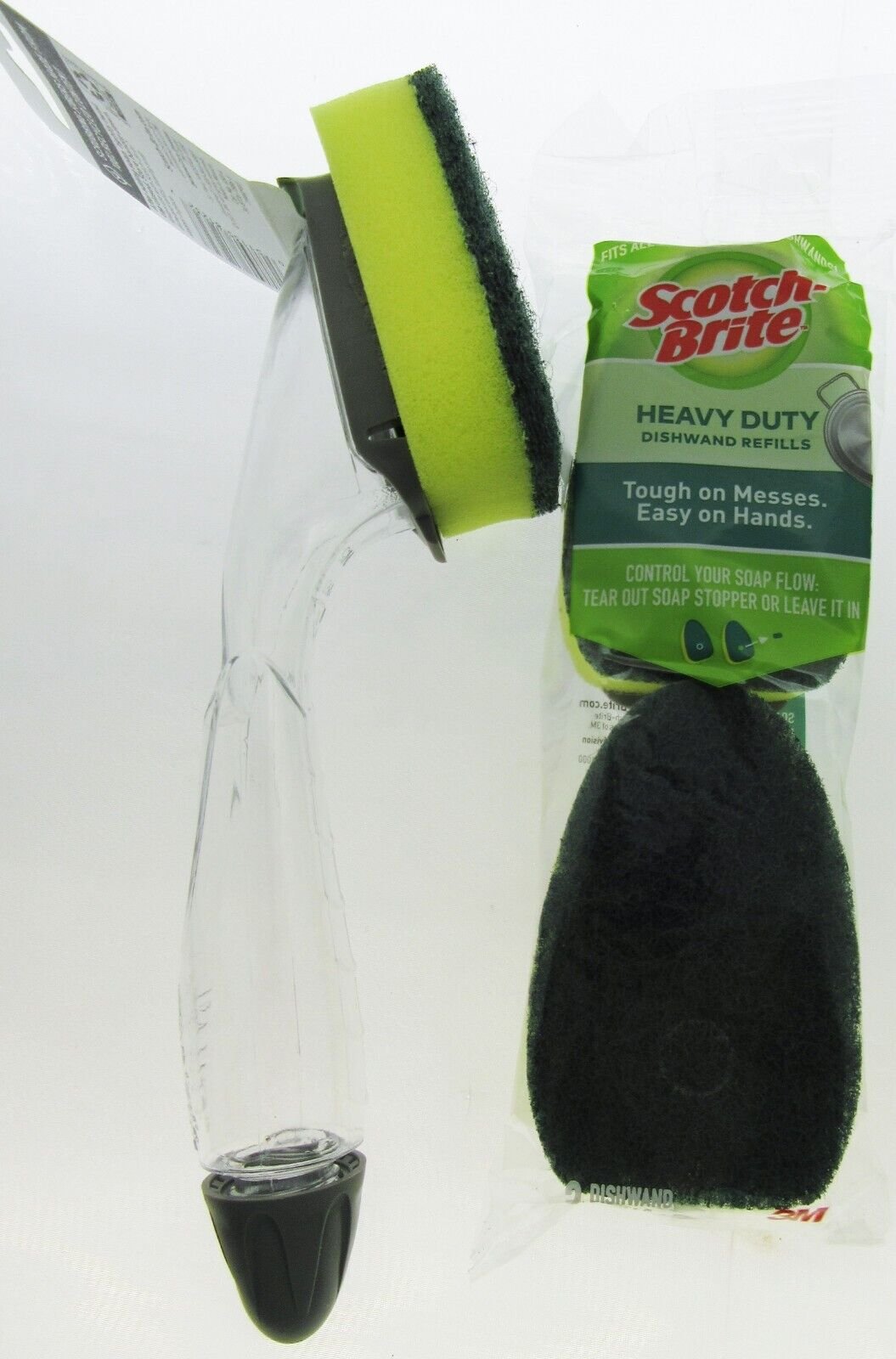 Scotch-Brite Dishwand Soap Despensing Heavy Duty Scrubber Refills Kitchen Scoury