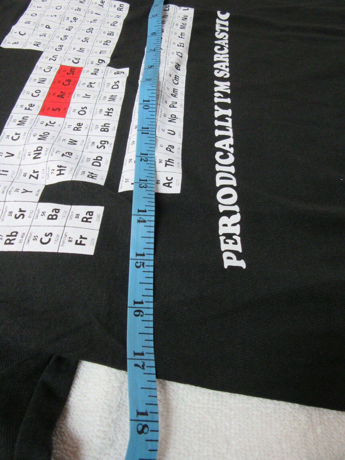 Periotic Table ~ Sarcasm ~ Periodically I'm Sarcastic~ T-Shirt ~ Small 34/36