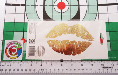 Auto Decal ~ For Cars or Trucks ~ Gold Kiss ~ Lips