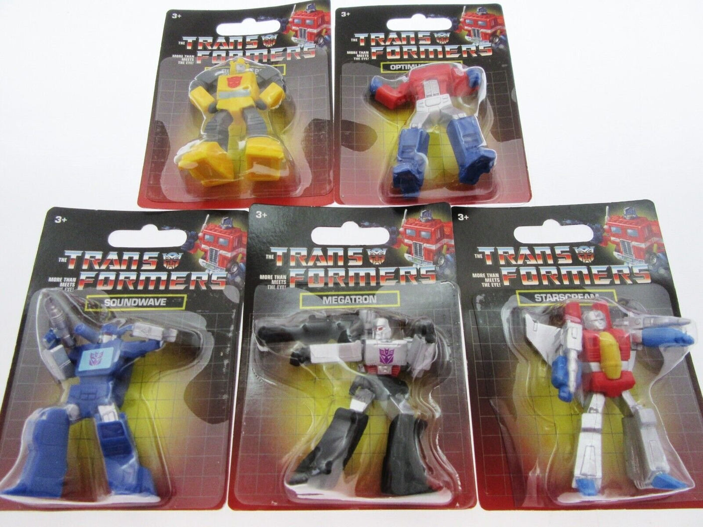 Transformers 5 Toy Figurine Collectibles ~ Optimus Prime Starscream Megatron Bee