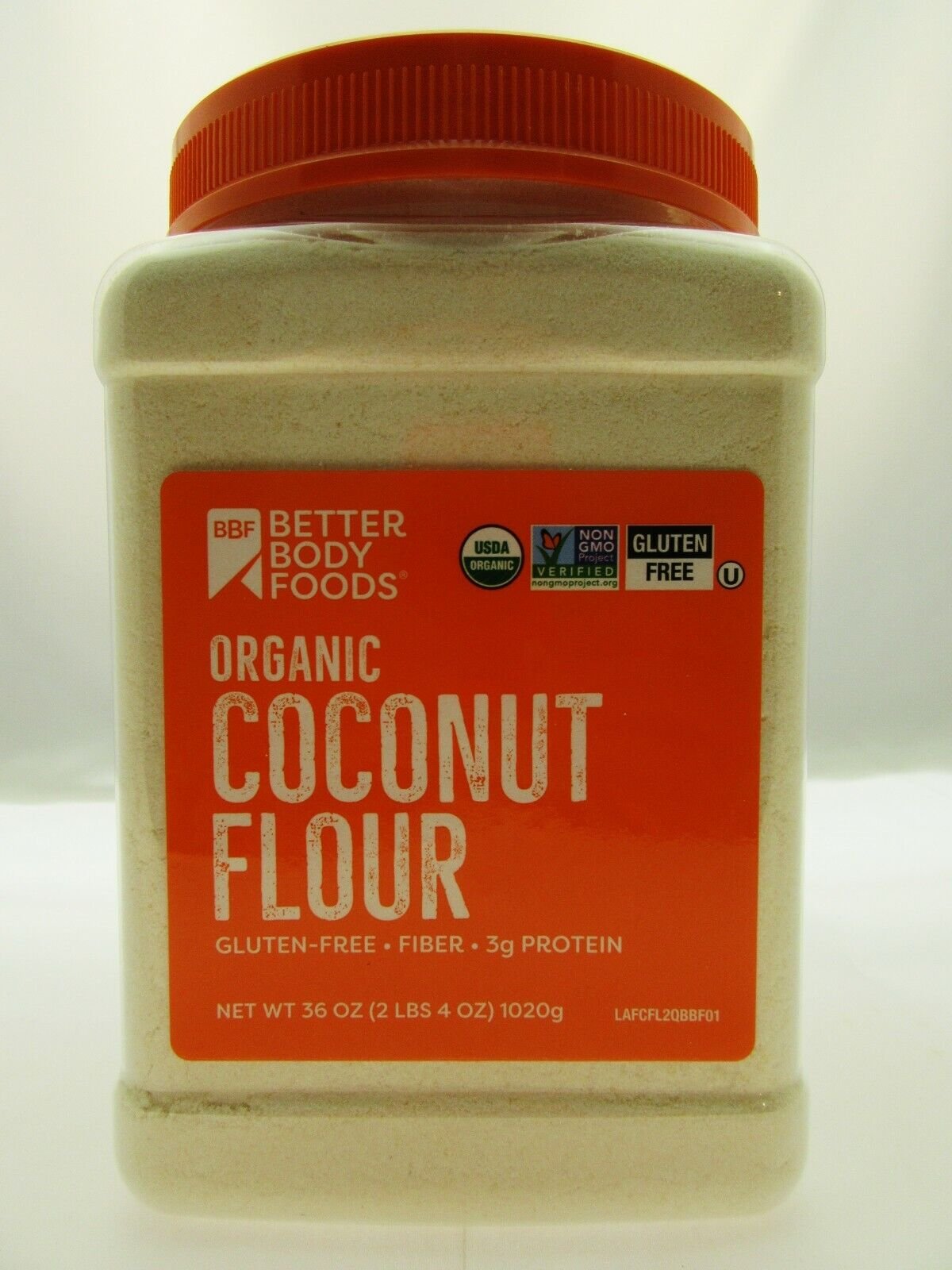 Coconut Flour 36oz - GLUTEN FREE  - USDA Organic - Kosher - Better Body Foods