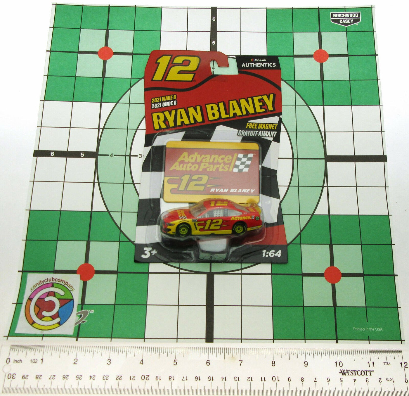 Ryan Blaney ~ Advance ~ NASCAR Authentics ~ With Magnet ~ Die Cast  1:64 Scale