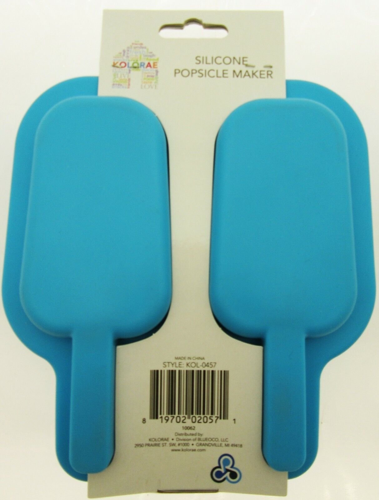 Silicone Popsicle Maker Tray ~ Sticks Included Flexible ~ By Kolorae - Blue