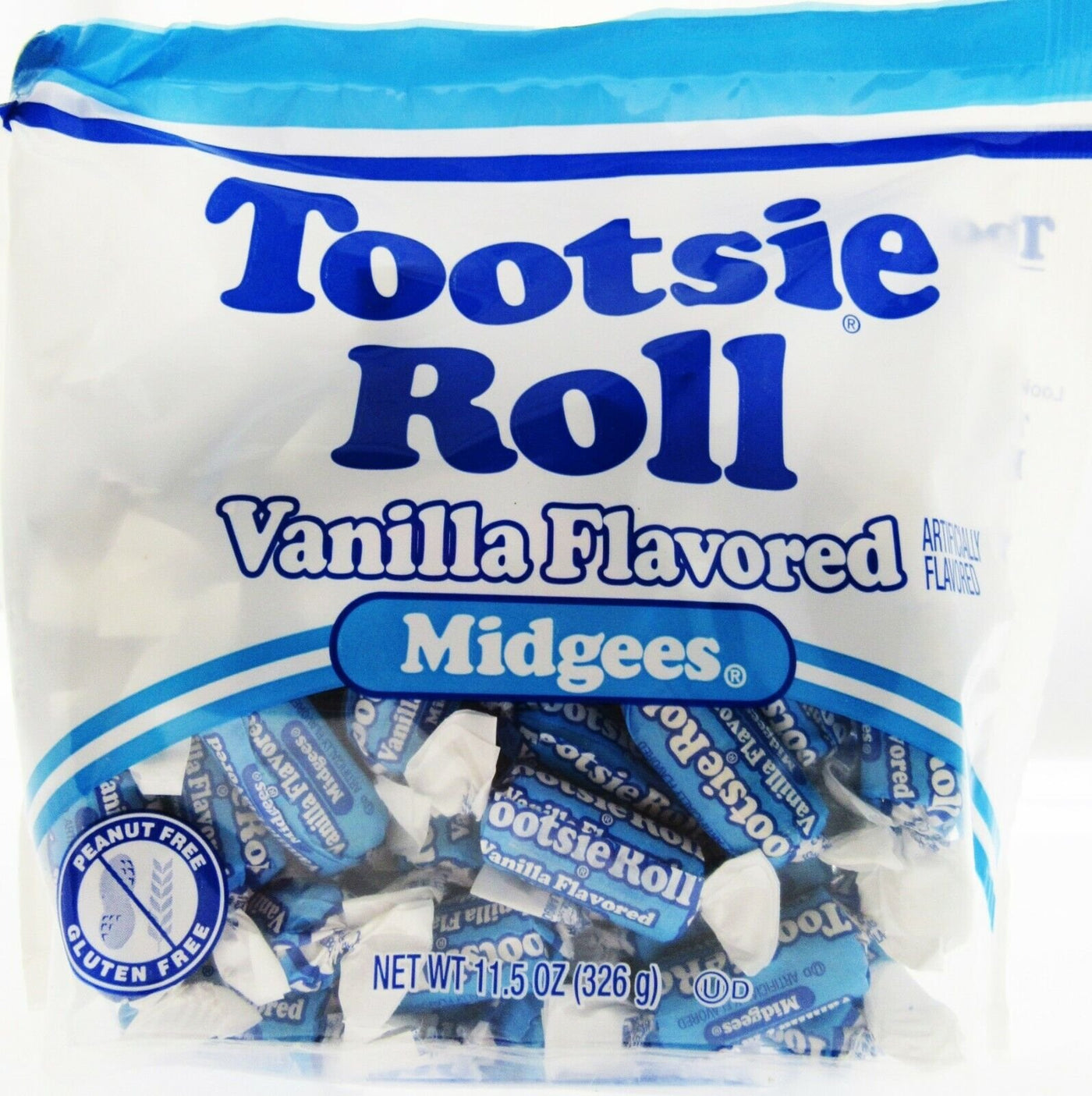 Tootsie Roll Vanilla Flavored Midgees Chewy Rolls Candy Candies ~ 11.5oz bag