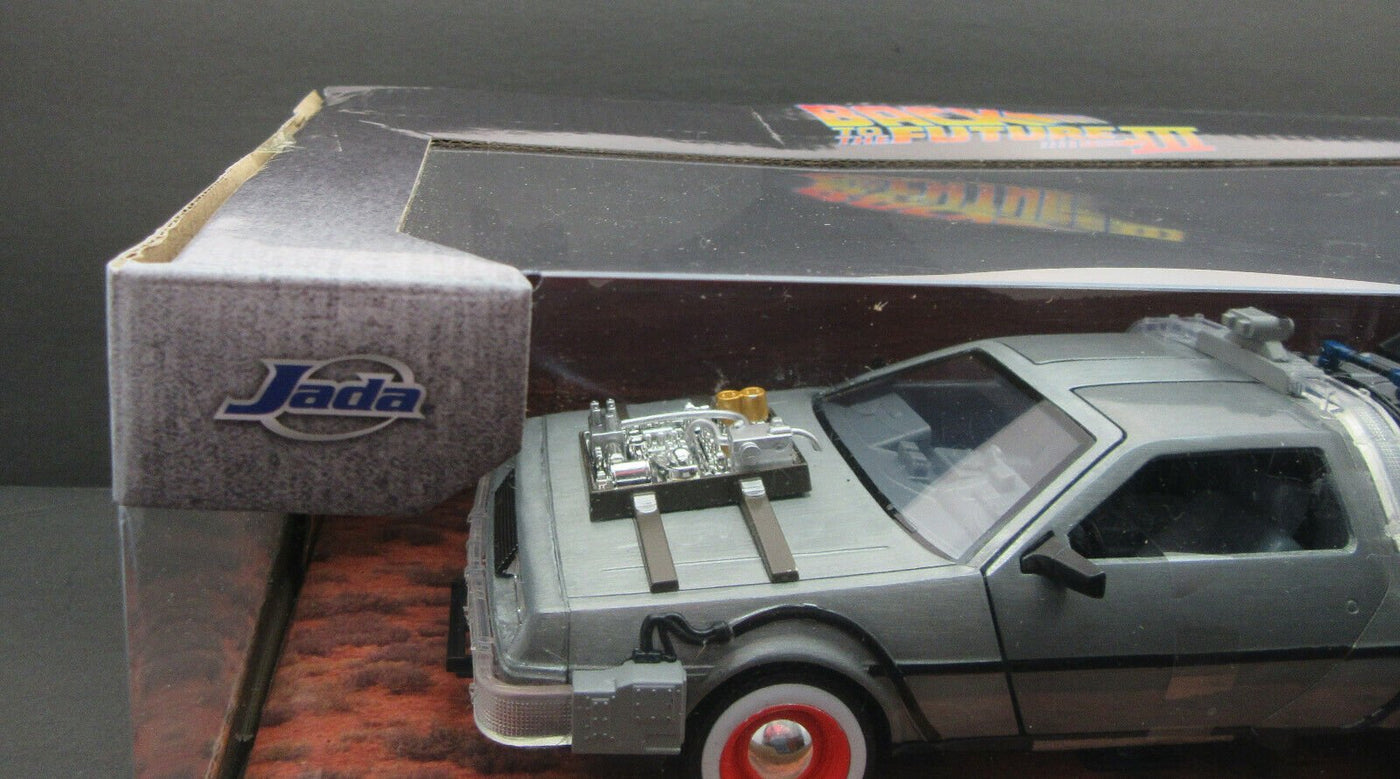 Back to the Future 3 ~ DeLorean Time Machine ~ Metals Die Cast Car ~ 1:24 BB