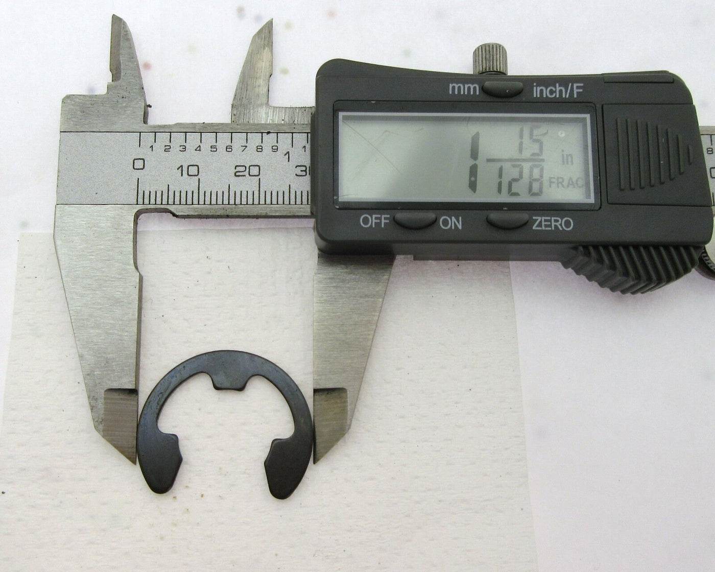 E Clip ~ 5/8 inch ~ Black Oxide Finish ~ Spring Steel