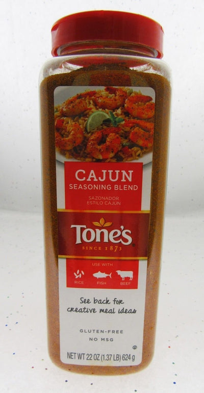22 Ounce Tones Cajun Seasoning Spice Seafood Food ~ 22oz container