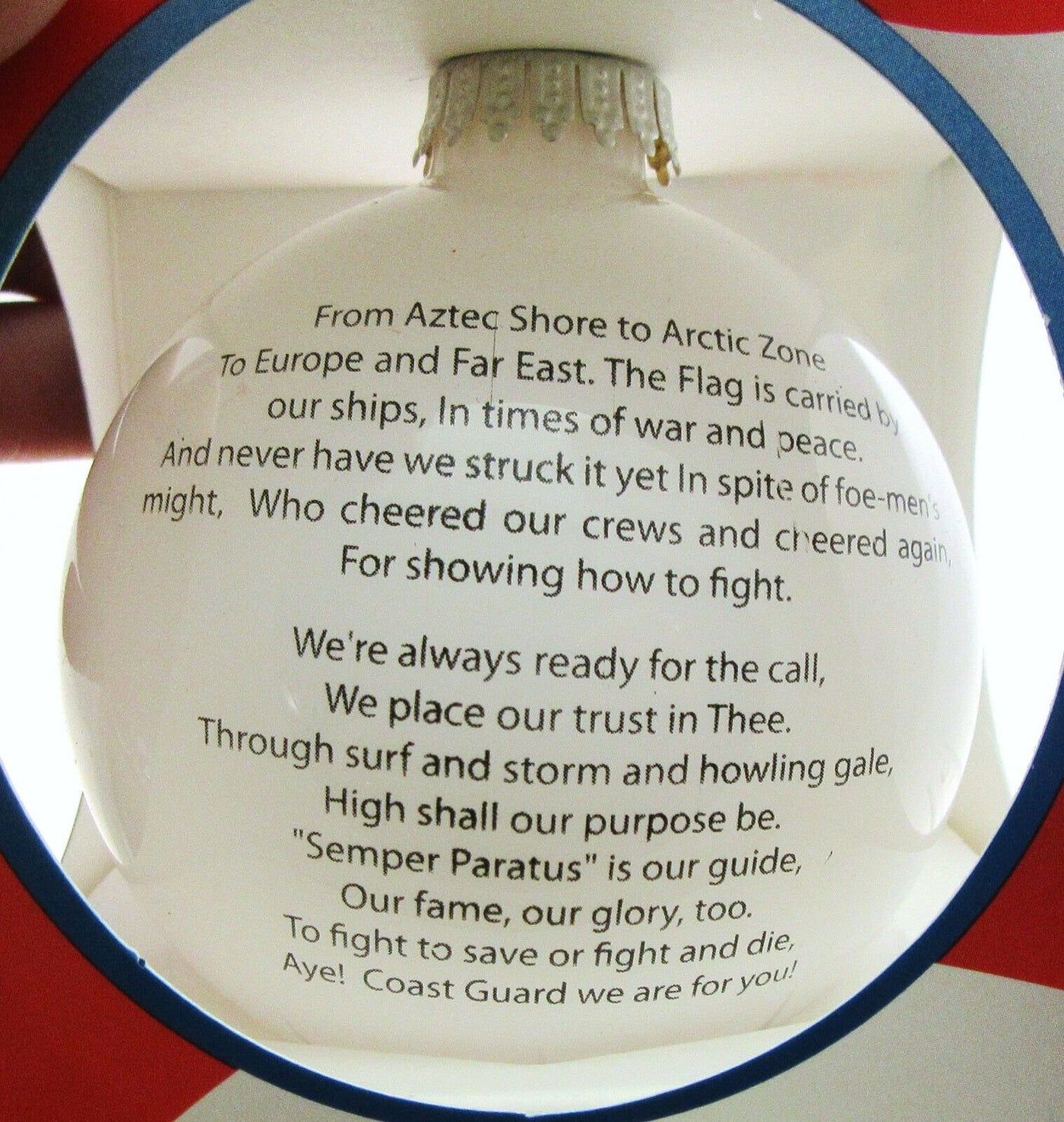 US Coast Guard Christmas Tree Ornament ~ American Pride