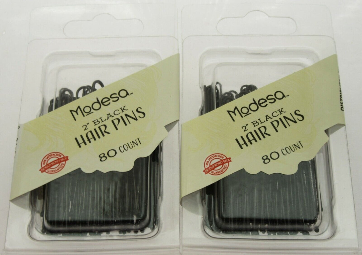 Modesa Hair Styling 2" Black Hair Pins 160 pc Lot