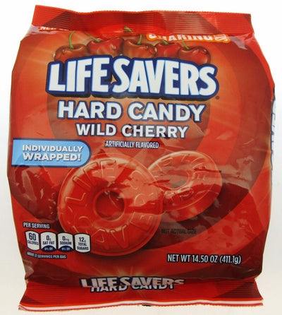 Lifesavers ~ Wild Cherry ~ Individually wrapped Hard candy ~ 14.5oz Bag