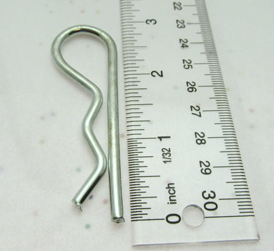 Hitch Pin Clip ~ 5/32 inch Diameter X 2 15/16" length ~ Zinc Plated Spring Steel