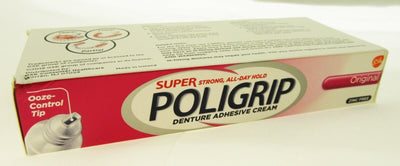 Super Poligrip Denture Adhesive Cream Original  2 PK false teeth tooth partial
