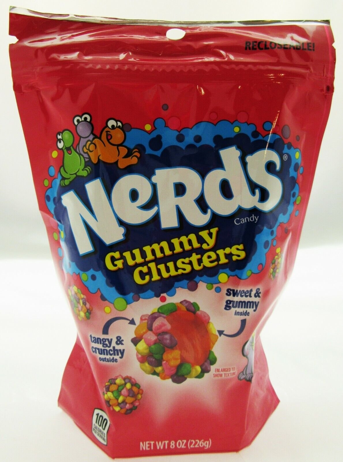 Nerds Gummy Clusters Chewy 8oz  Recloseable Bag Crunchy and Chewy Candy Candies