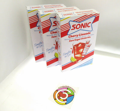 Sonic Cherry Limeade ~ Packets ~ Zero Sugar Free ~ Drink Mix ~ Lot of 3