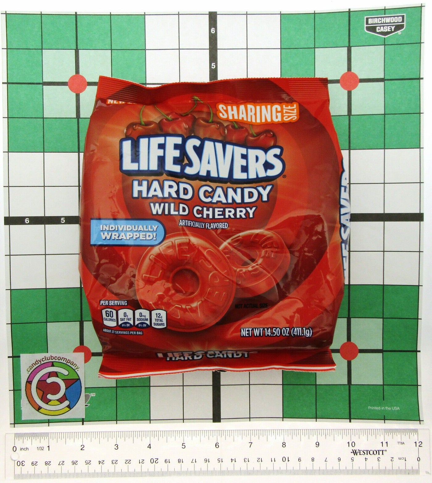 Lifesavers ~ Wild Cherry ~ Individually wrapped Hard candy ~ 14.5oz Bag