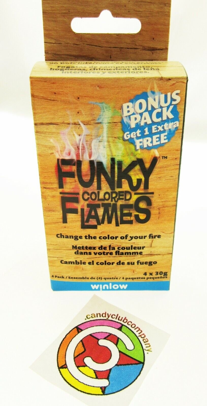 Funky Colored Flames Camp Fire Bonfire Party Fun Rainbow Colors Plus Bonus Pack