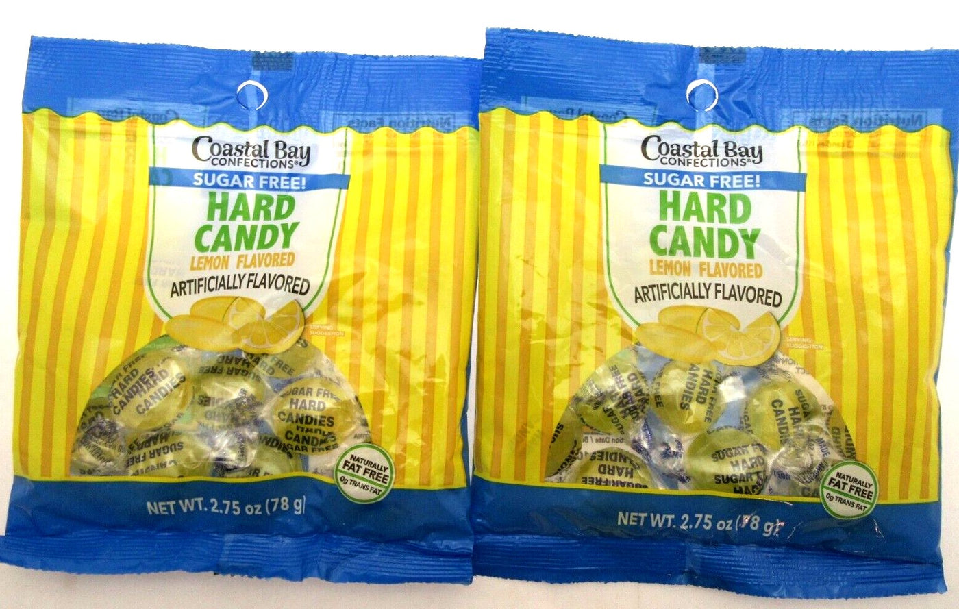 Lemon Sugar Free Coastal Bay Hard Candy 2.75oz bag Lot of 2