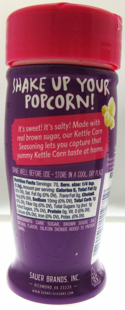 Kernel Season's Popcorn Seasoning ~ Kettle Corn ~ 3 oz ~ Two Pack