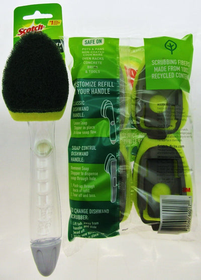 Scotch-Brite Dishwand Soap Dispenser Heavy Duty Scrubber Refills Kitchen Scour N