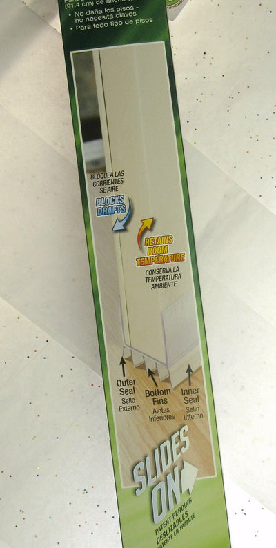 Door Triple Draft Seal ~ Duck ~ Slide On ~ Clear
