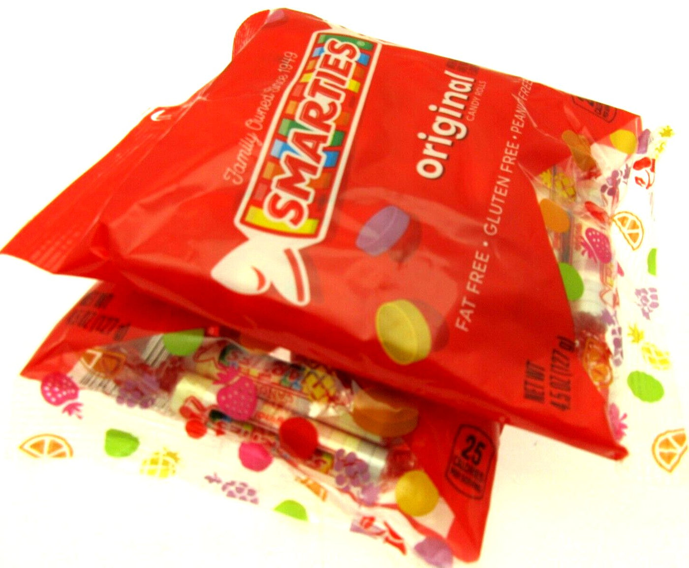 Smarties ~ Original ~ American Fruit Candy ~ 4.5oz Bag ~ Lot of 2