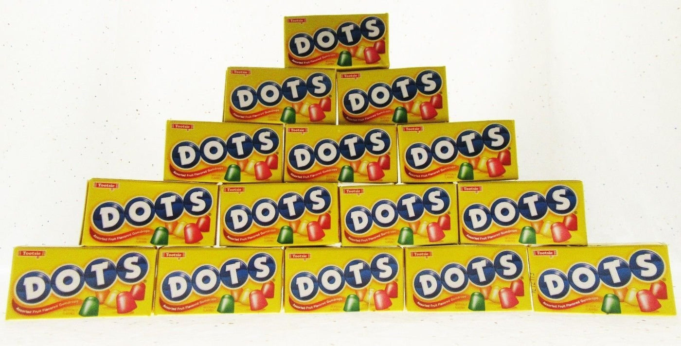 Dots Gum Drops 15 Boxes fruit chewy candy candies "Fun Size" Lot