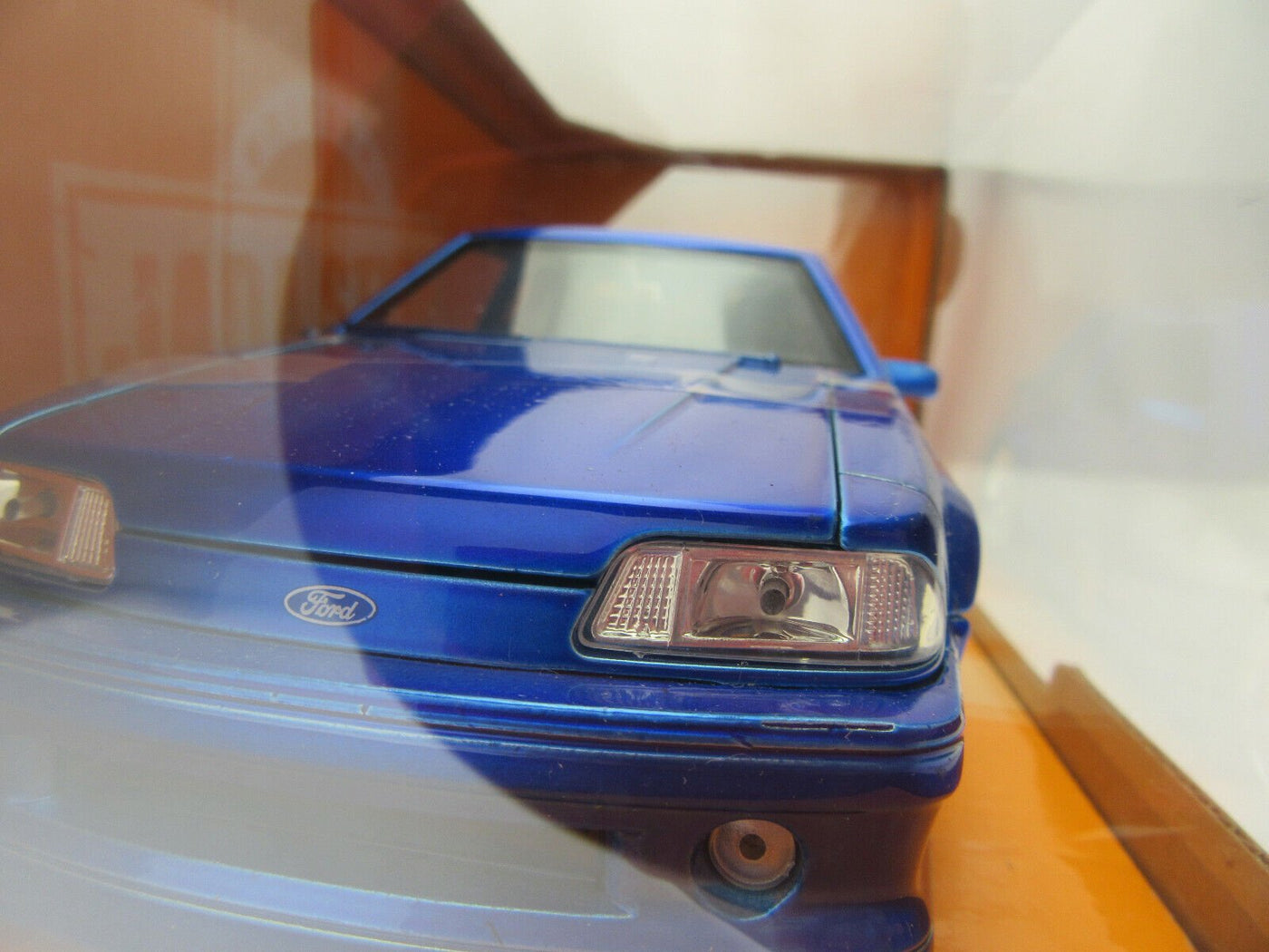 1989 Ford Mustang GT ~ Die Cast Car ~ Bigtime Muscle ~ Blue ~ 1:24