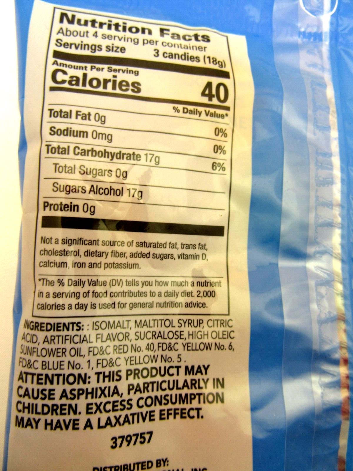 Assorted Fruit Sugar Free Coastal Bay Hard Candy 2.75oz bag Lot of 2