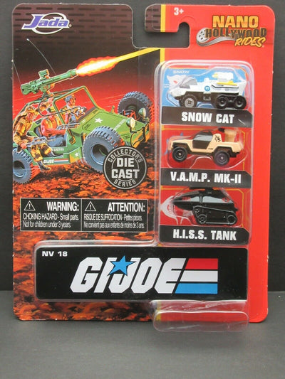 GI JOE Nano Hollywood Rides ~ Snow Cat  VAMP MK-II HISS Tank Jada Die Cast Cars