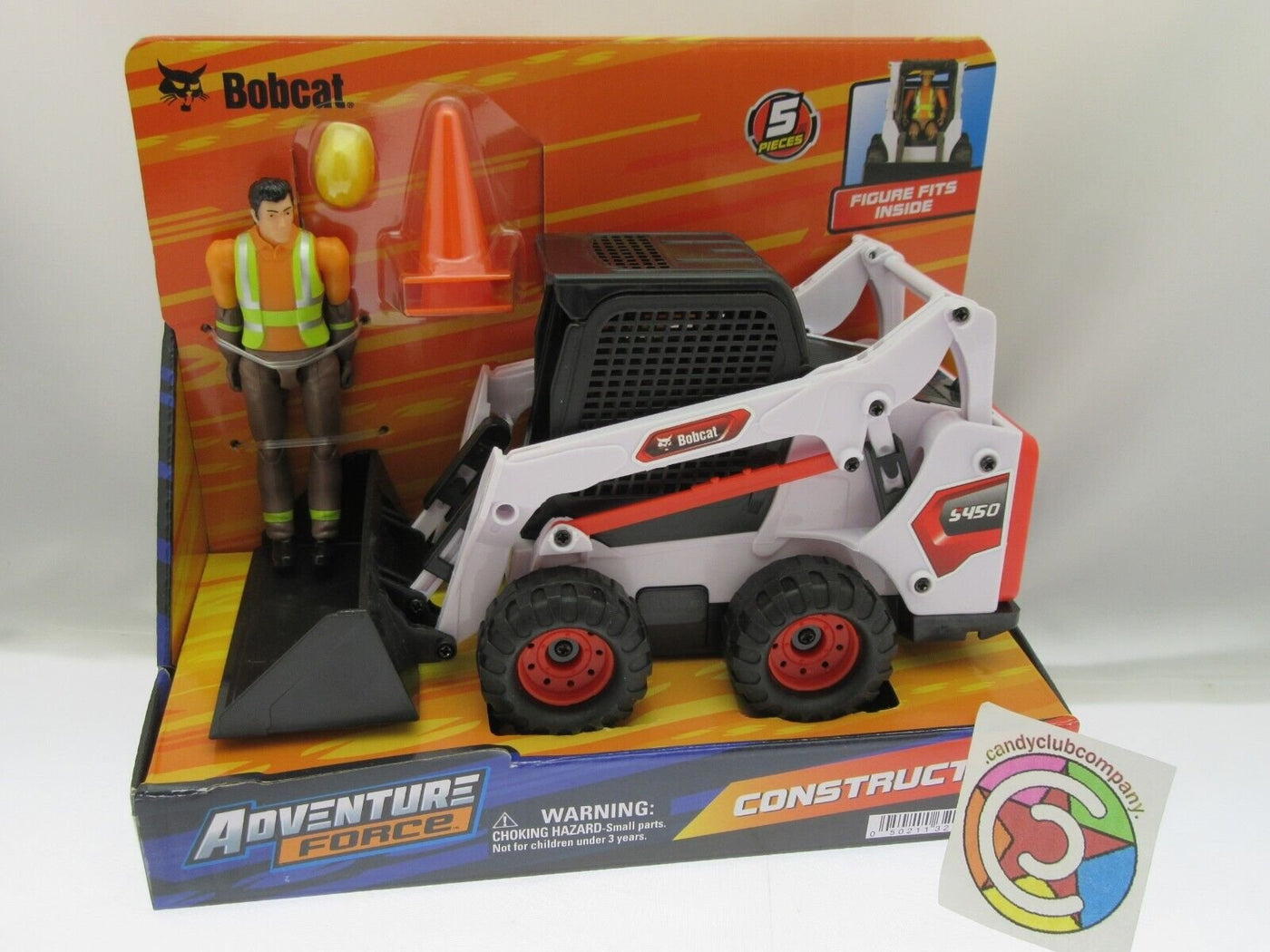 Bobcat & Figure ~ Adventure Force Construction ~ Yellow