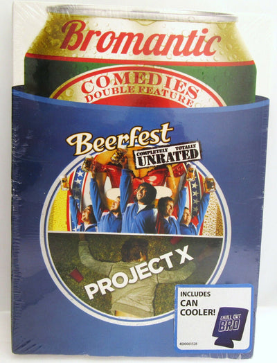 Beerfest (2006) & Project X (2012) ~ Chill Out Bro Beer Cozy ~ Movie ~ New DVD