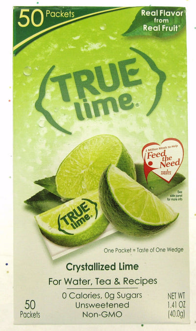 True Lime ~ Crystallized Lime ~  Real Flavor From Real Fruit ~ 50 Packets