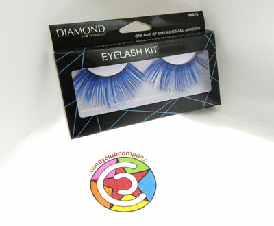Eyelashes ~ Metalic Blue ~ Adhesive Included ~ Lashes ~ Costume Wear Halloween