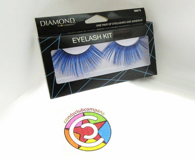 Eyelashes ~ Metalic Blue ~ Adhesive Included ~ Eye Lash Lashes ~ Costume Wear