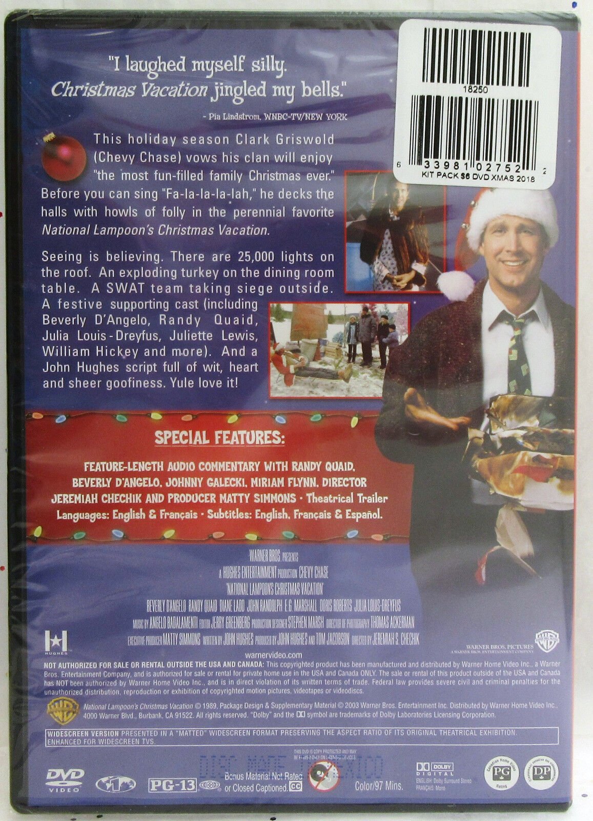 Christmas Vacation ~ National Lampoon's ~ 1989 ~ Movie ~ New DVD