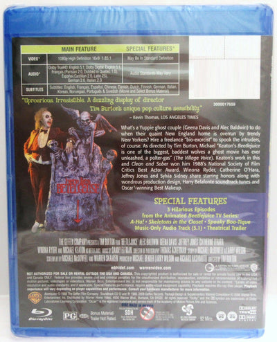 Beetlejuice ~ Michael Keaton ~ Comedy Fantasy Movie Film ~ New Blu-ray