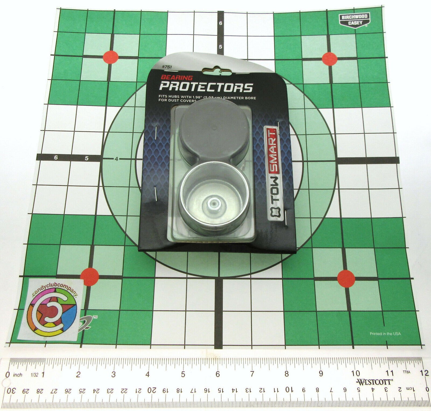 Bearing Protectors ~ 1.98 inch Hubs ~ w/Gray Covers ~ Tow Smart ~ Trailer Parts