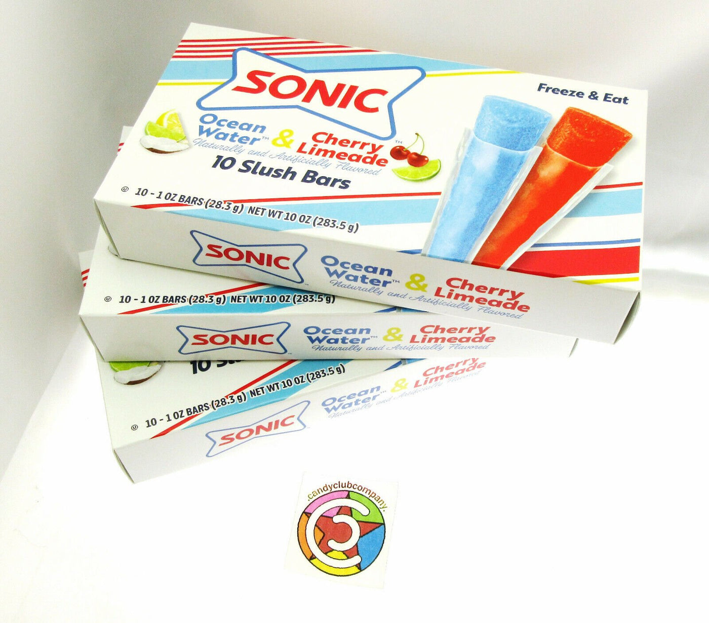 Sonic Freezer Pops 10 freeze pops ~ Slush Bars ~ Lot of 3