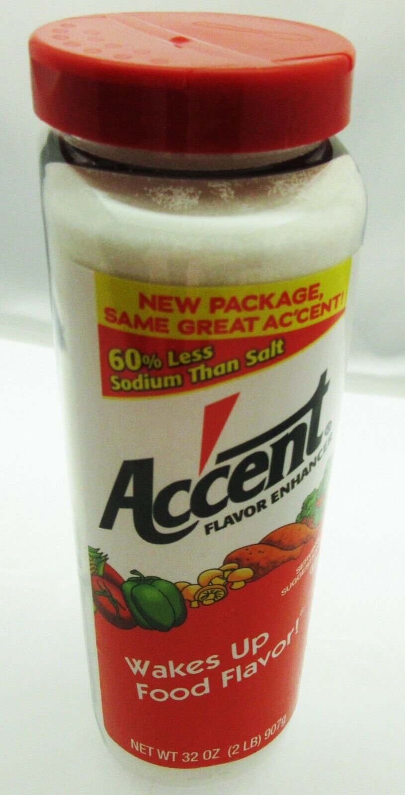 Large 32 oz Accent Flavor Enhancer seasoning kosher meat vegetables ~New Package