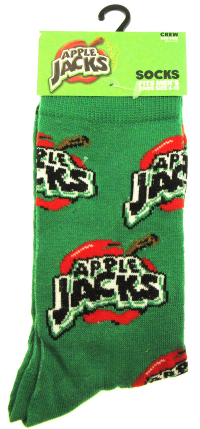 One Pair of Apple Jacks Crew Socks for Men Shoe Sizes 6 - 12