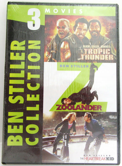 Tropic Thunder ~ Zoolander ~ The Heartbreak Kid ~ 3 Movie Ben Stiller ~ New DVD