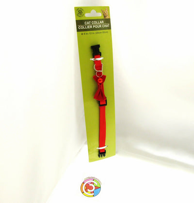 Cat Collar by Greenbrier Kennel Club ~ With Bell ~ Red Bow Tie
