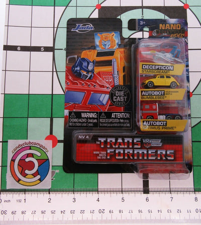TRANSFORMERS Starscream Optimus Prime Bumblebee VW Die Cast Nano Hollywood Rides