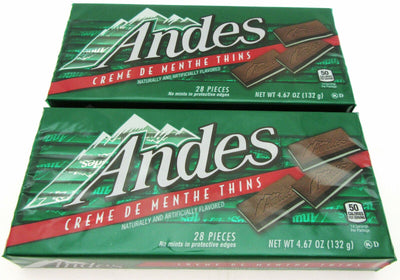 Andes Creme De Menthe Thins Chocolate Candies ~ Lot of 2